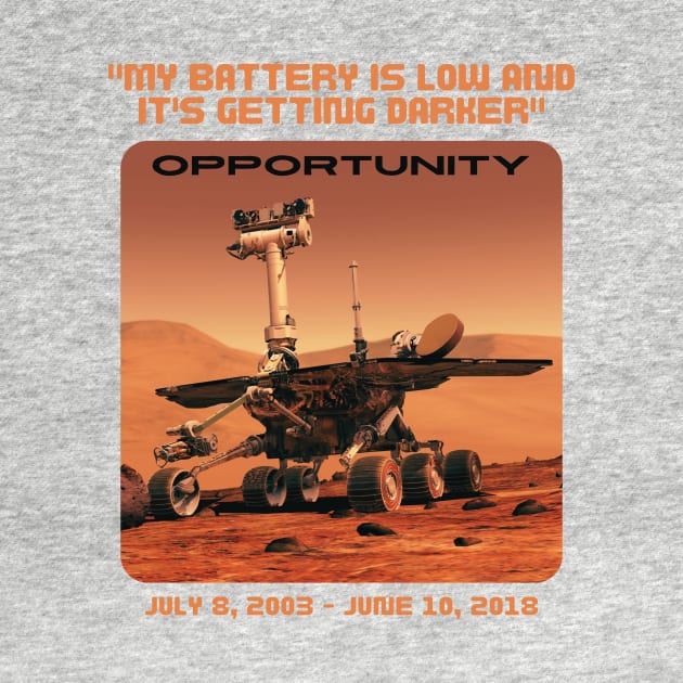 My Battery Is Low Opportunity Mars Rover by soulfulprintss8